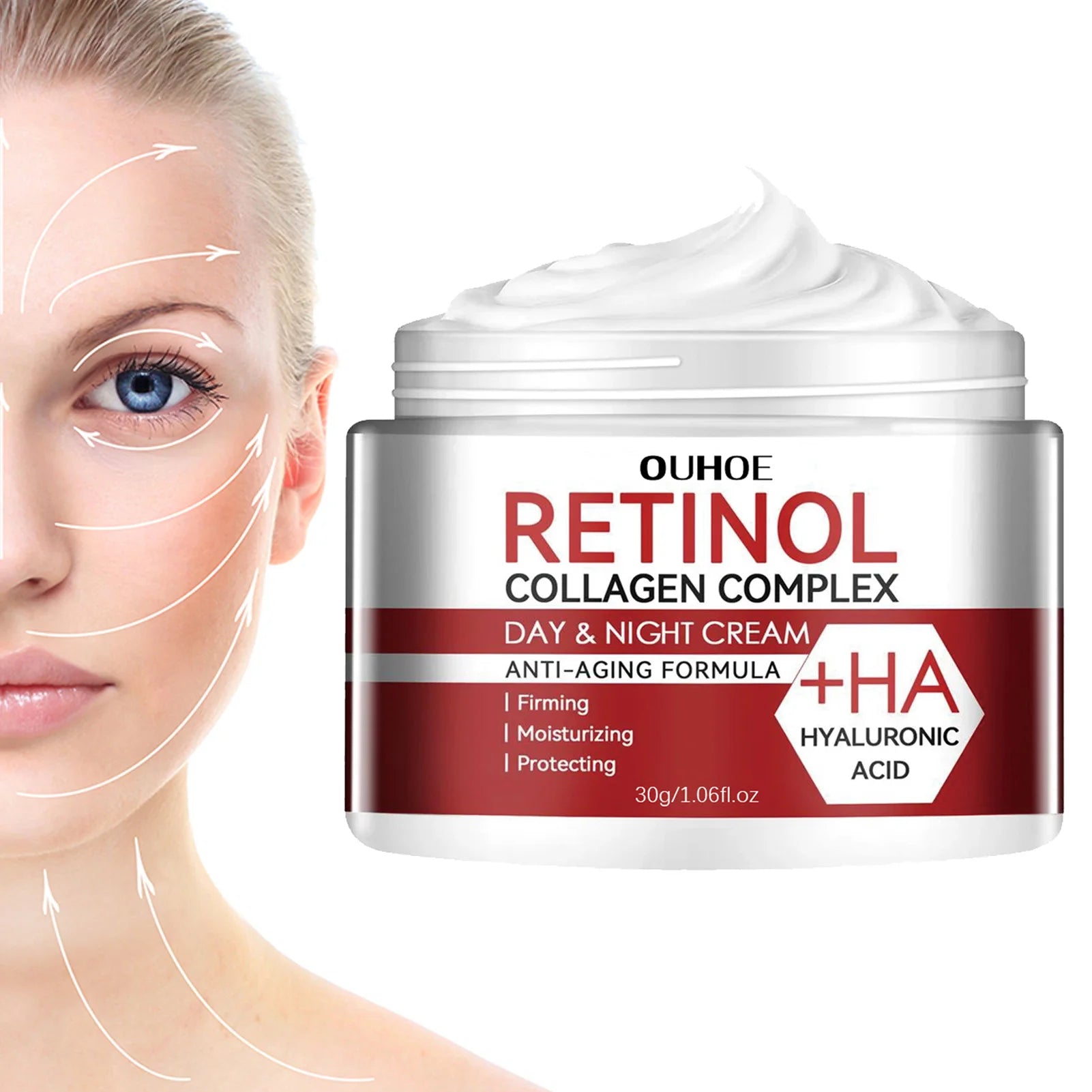 Retinol Face Moisturizer Moisturizing Cream Anti-wrinkle Aging Shrink Qme