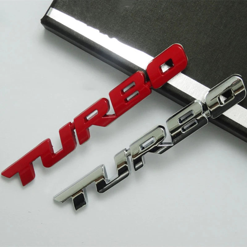 Car Sticker Turbocharged Turbo Metal Alloy 3D Badge Car Modification Accessories Rear Marked Side Marking Decorative Car-Sticker Qme