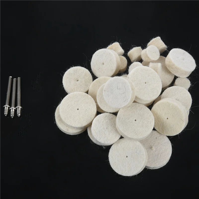 A02F-330Pcs Soft Felt Polishing Buffing Wheel Mixed Accessory For Rotary Tool Qme