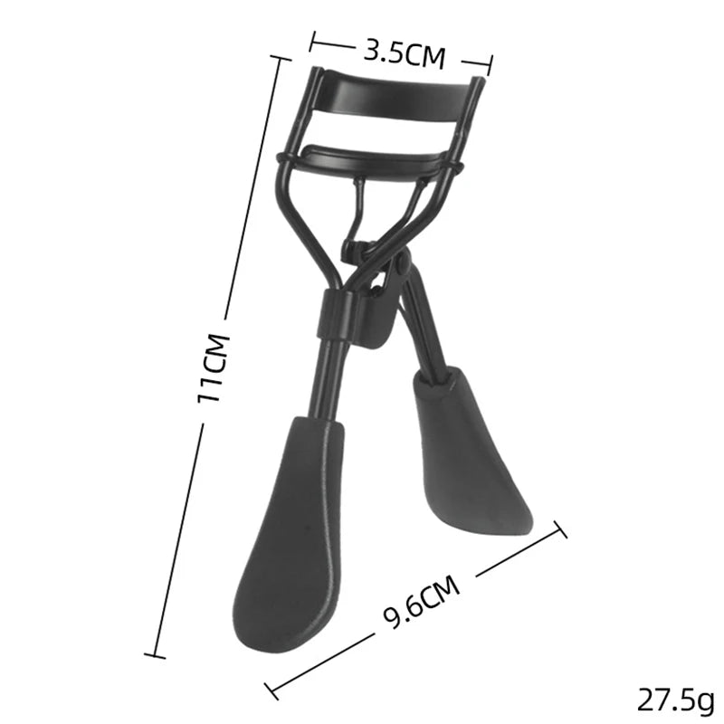 Wide Angle Eyelash Curler Ergonomic Non-slip Curling Tool Long Qme Black