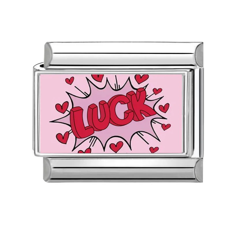 2025 Cute Rabbit Cats Heart Flowers Italian Charm Link Fit Stainless