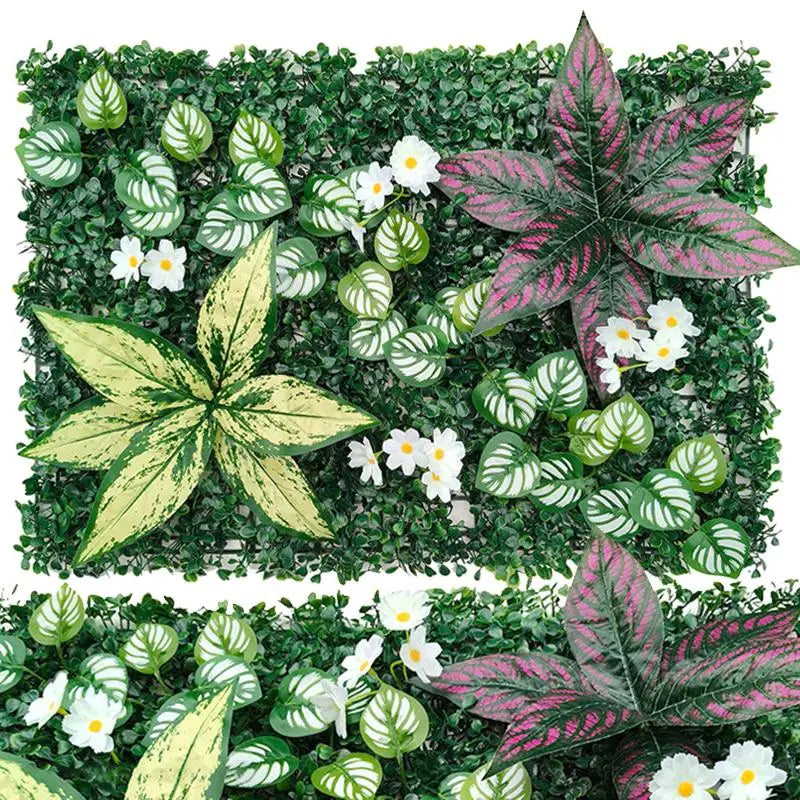 Instant Green Oasis - Lush Faux Wall - Perfect for Creating a Private Retreat in Your Urban Balcony or Garden Qme A4