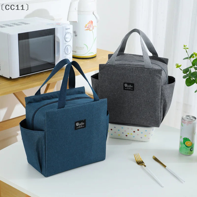 CC11Large Capacity Cooler Bag Oxford Portable Zipper Thermal Lunch Qme