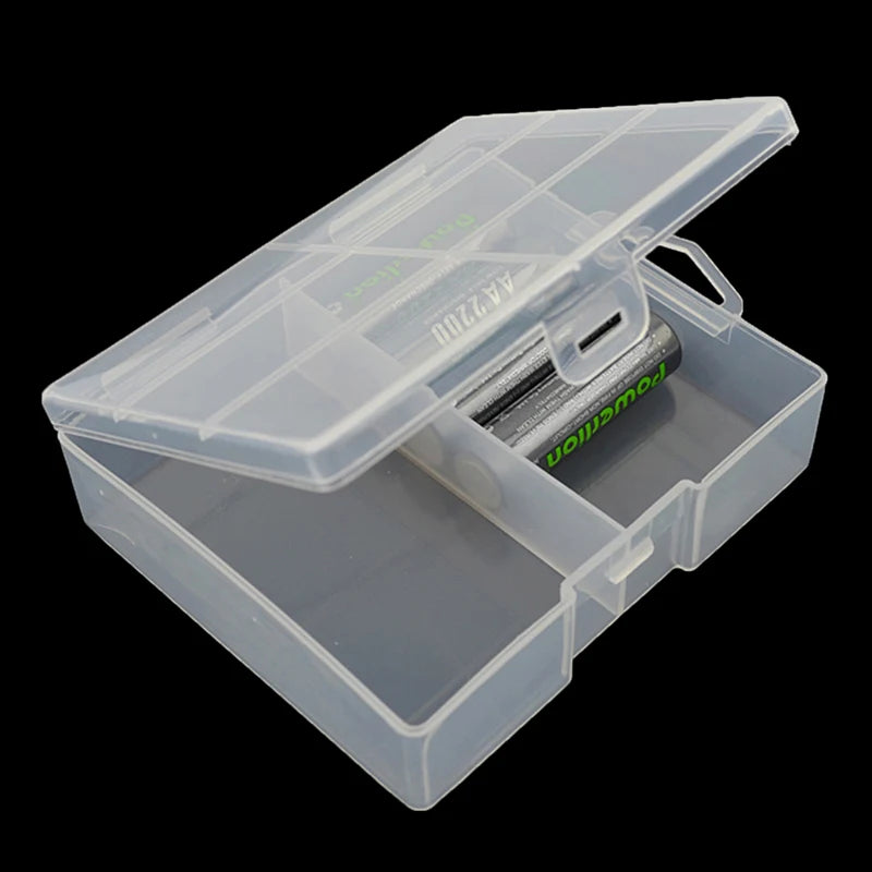 High-quality Clear Plastic 7 Battery Storage Case Convenient Divider Qme