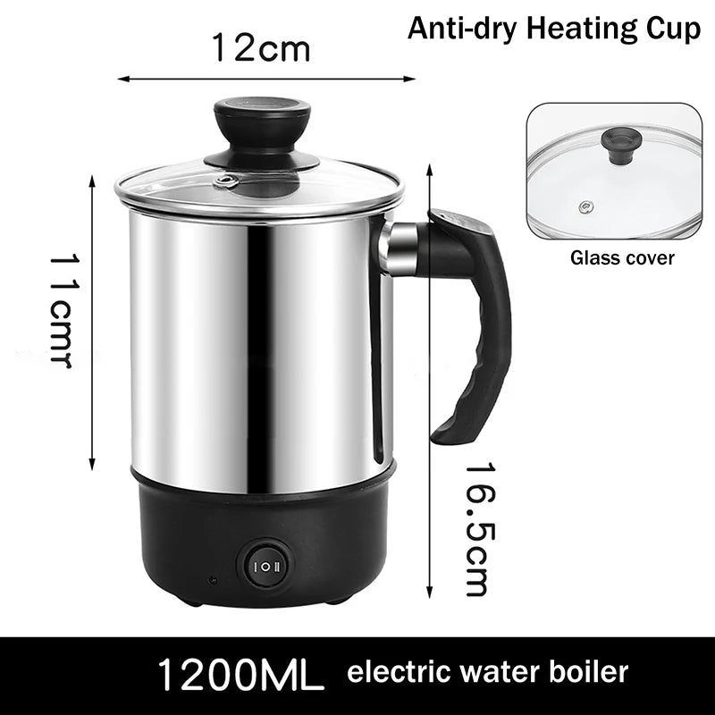 Home Kettle Electric Cooker Mini Anti-dry-boil Heating Cup 11 12 13 Qme glass 12cm Anti-dry