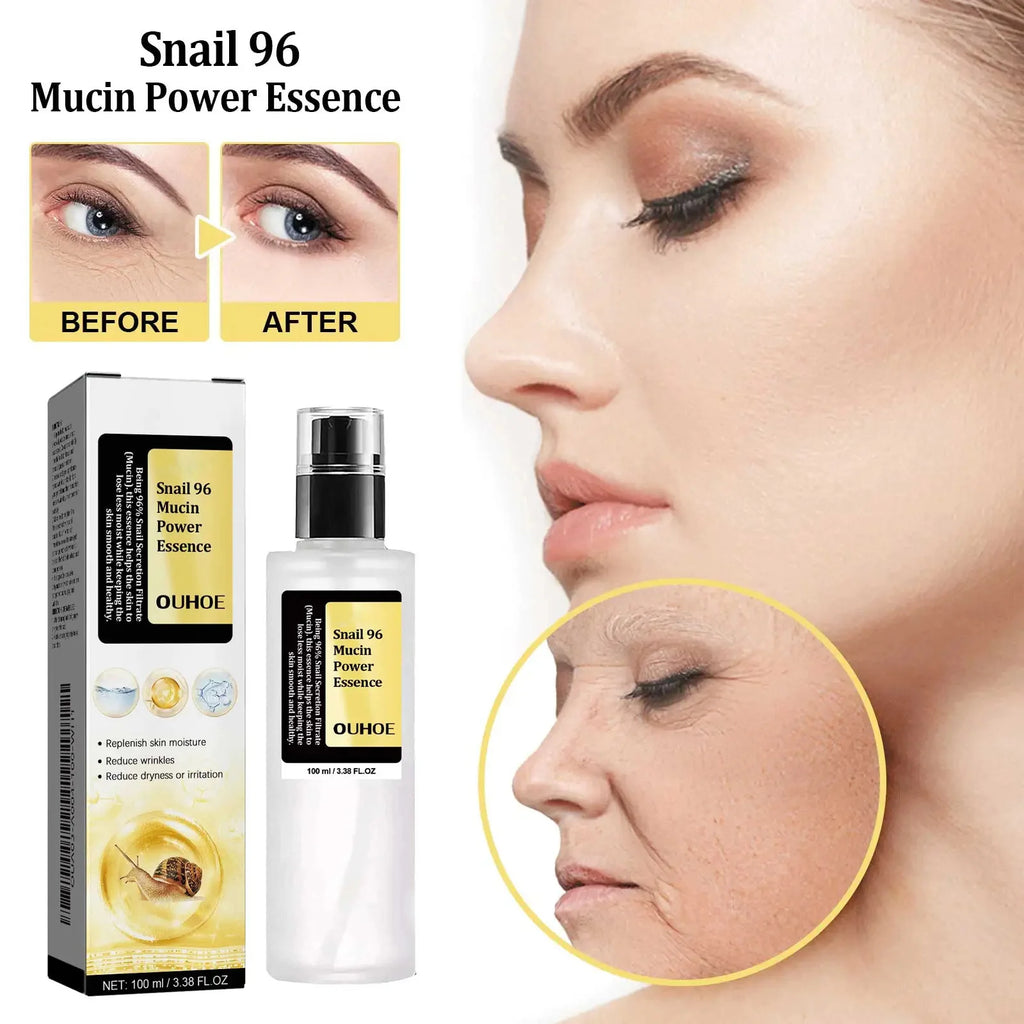 Snail Mucin Peptide Essence,Hyaluronic Acid Skin Repair Serum,Lightens Wrinkles And Dark Spots,Face Moisturizing and Hydrating Qme