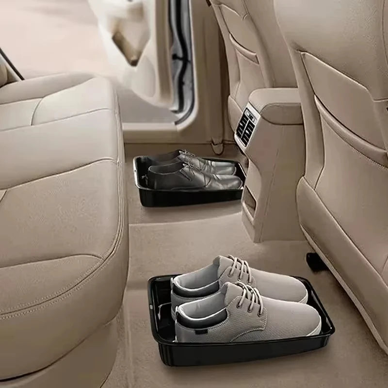 Car Shoes Storage Tray Interior Multifunctional Durable Accessory Tidying Vehicle Organizer Under Seat Container Box Qme
