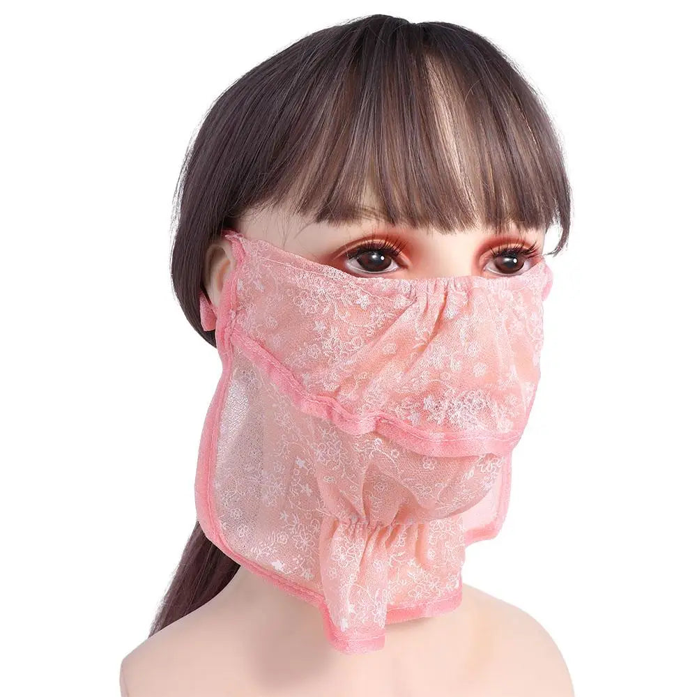 Neck Wrap Cover Breathable Fishing For Women Hiking Outdoor Sports Sunscreen Neck Scarf Face Scarves Face Cover Ice Silk Mask Qme orange