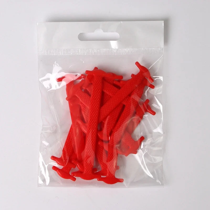 Lazy Shoelace Silicone Quick Lace Elastic Women Men No Tie Kids Adult Qme Red China Mainland