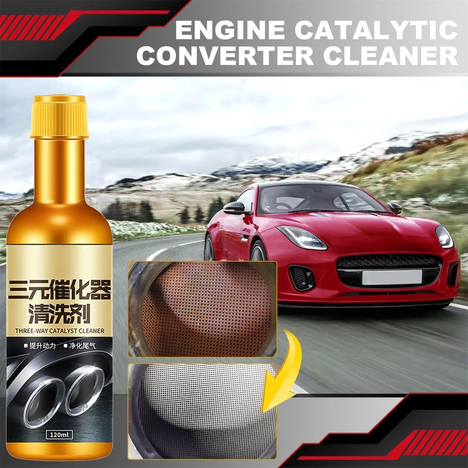 1PC 120ML Catalytic Converter Catalytic Cleaning Agent Car Catalyst Converter Automotive Parts Accessories Catalytic Converter Qme