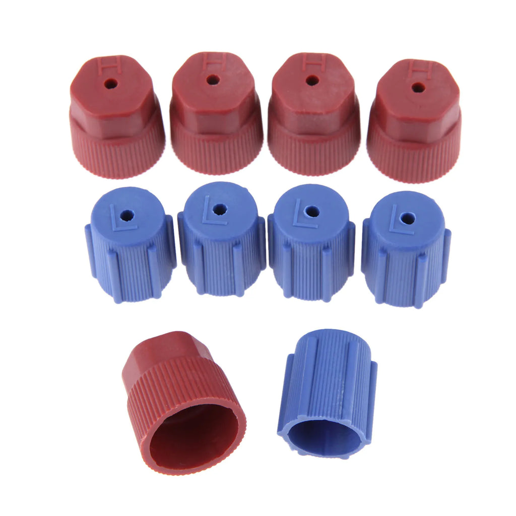 10pcs R134a Cap AC Caps 13mm & 16mm Air Conditioning Service AC System Charging Port Caps for Car Air-conditioning Replacement Qme
