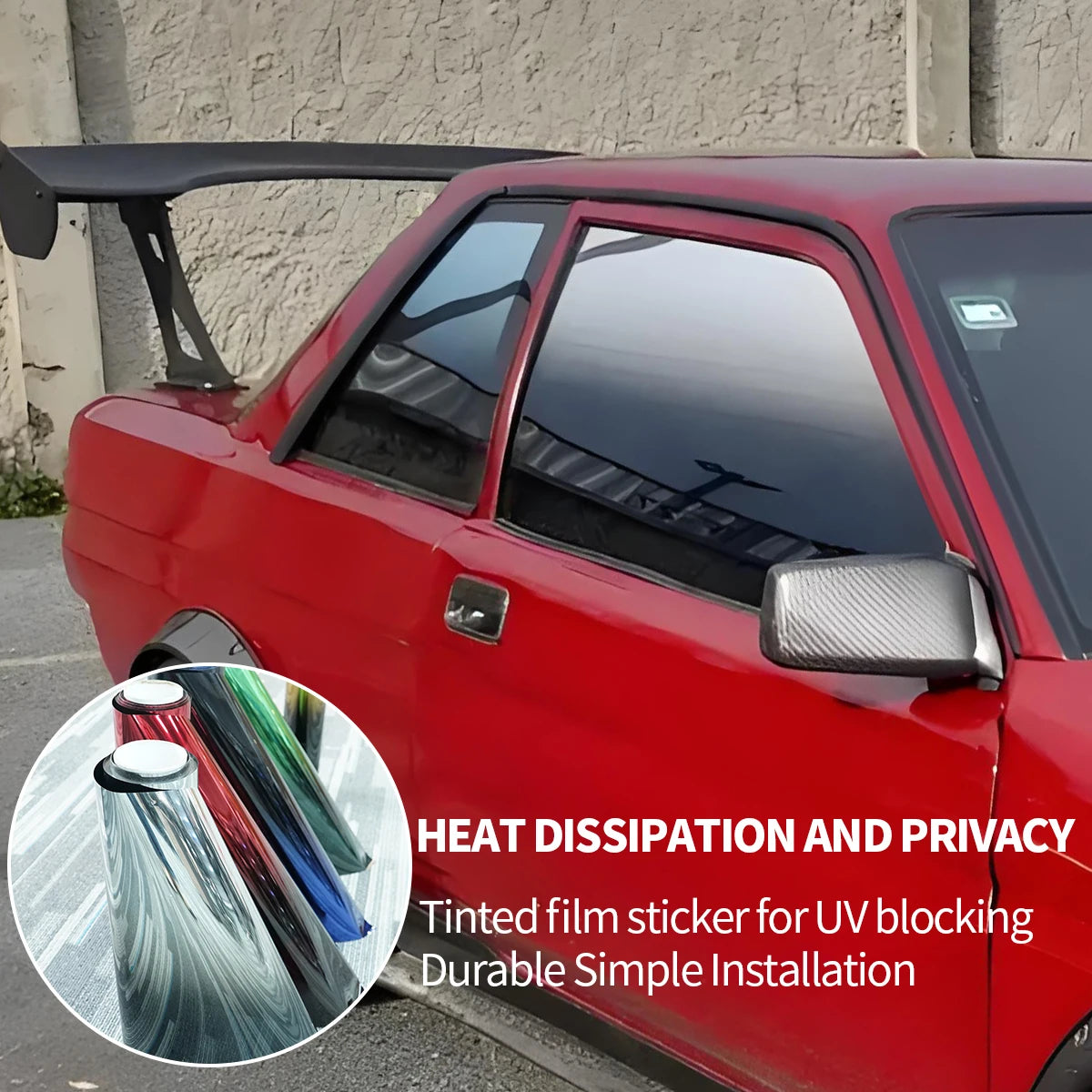 Gradient Solar Window Tint Film Color Changing Film Car Sun Shade Front Windshield Sunshade Protector Heat Insulation Universal Qme