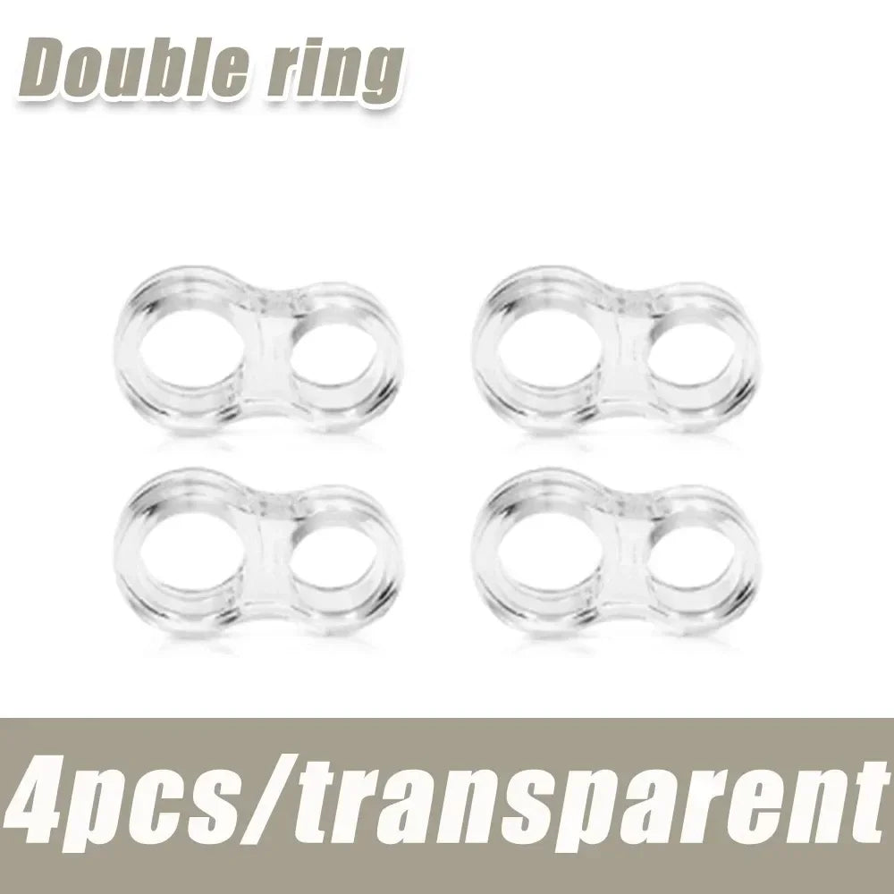 Silicone Cabinet Handle Protection Pads Clear Anti-Collision Stoppers for Furniture Door Drawer Anti-Shock Bumper Pads Qme 4pc-Double ring