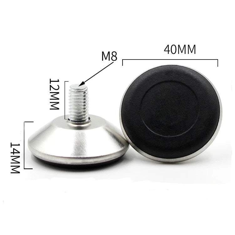 4Pcs Adjustable Stainless Steel Furniture Legs Table Cabinet Anti-slip Fixed Leveler Universal Household Accessories Qme M8-2
