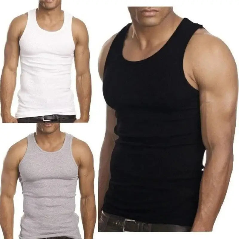 Casual Elastic Men's Vest Summer Thin Breathable Loose Fitness Sports Qme