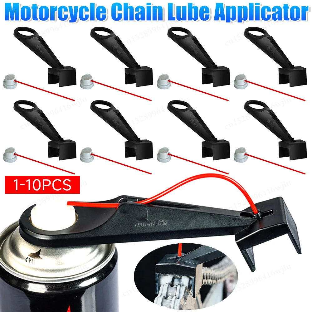 1-10PCS Motorcycle Chain Lube Applicator Mess-Free Chain Wax Chain Cleaner Attachment Motorcycle Chain Oiler Spray Gear Qme
