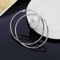 Hot charms Silver color Classic 5-8CM Big circle hoop Earrings for Women party wedding Jewelry fashion Christmas Gifts Qme 7CM Silver Plated