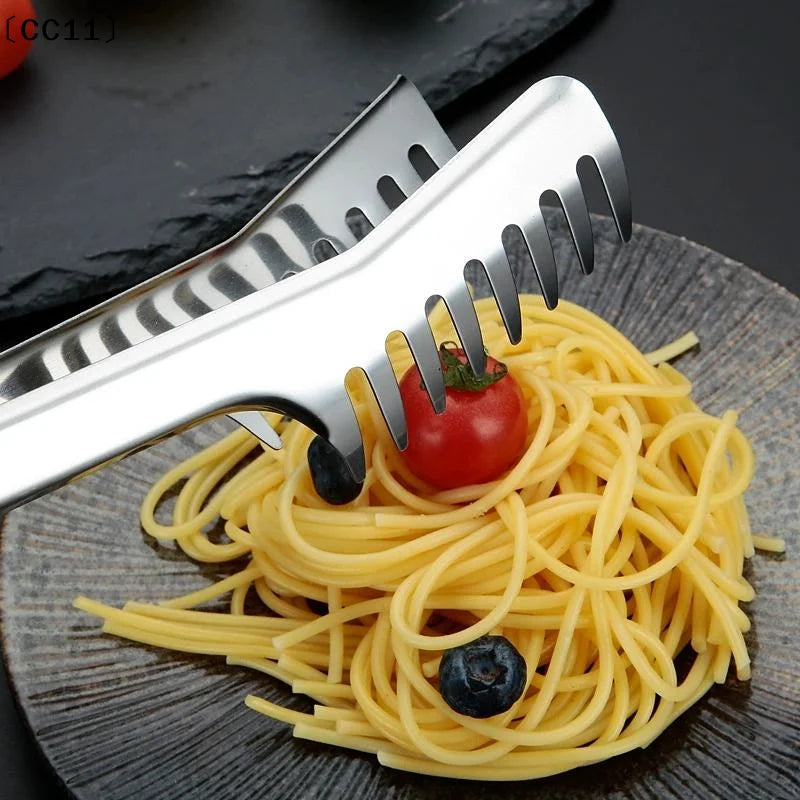 Multifunctional Stainless Steel Food Clip Barbecue Spaghetti Tongs Qme