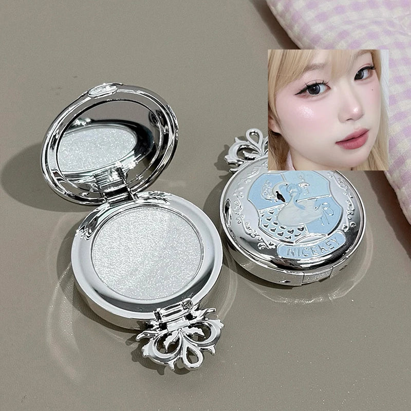 NICEKEY Monochrome Highlighter Champagne Gold Glitter Brighten Shiny Eye Makeup Diamond Shimmer Eyeshadow Palette Contouring Qme 02