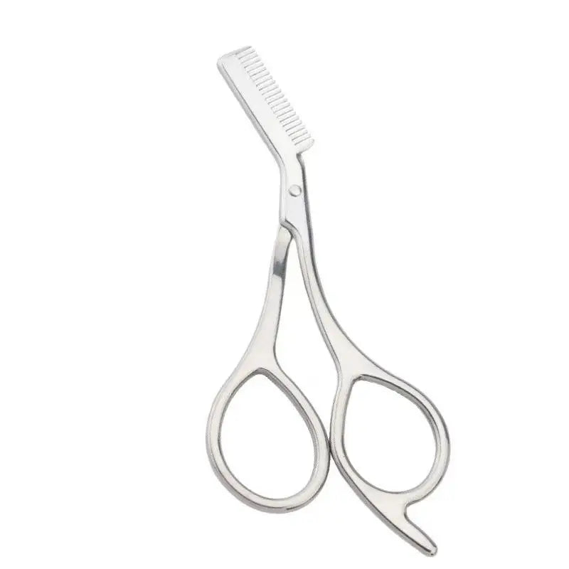 1Pc Stainless Steel Eyebrow Trimmer Scissors Precision Grooming Tool for Men & Women Effortless Knife Hair Removal Shaver Tool Qme mirror surface