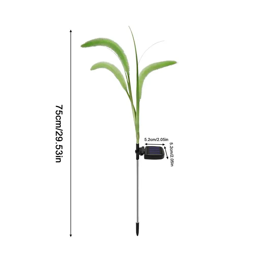 Solar Garden Lights Weatherproof Tall Artificial Reed Grass Pathway Qme 02 China Mainland