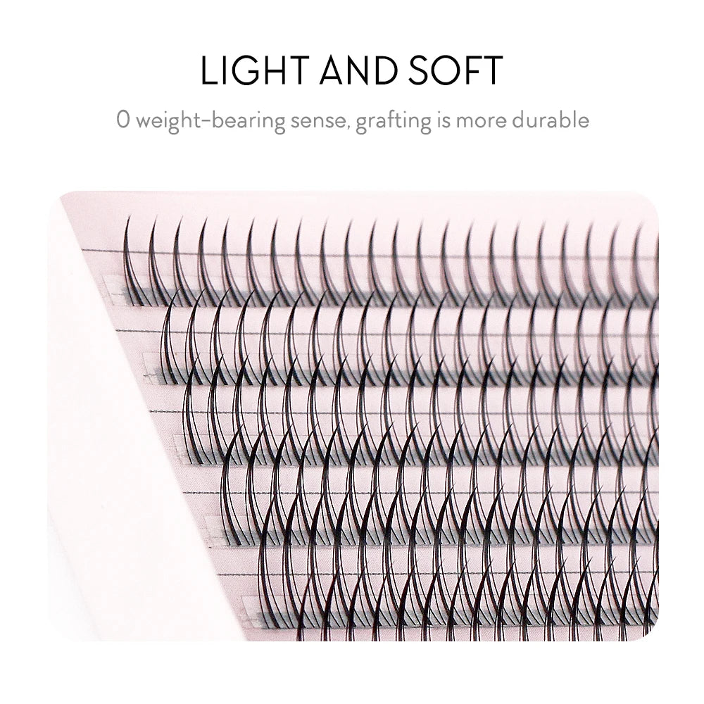 NATUHANA M Shaped Lashes Individual Premade Volume Fans Natural Qme