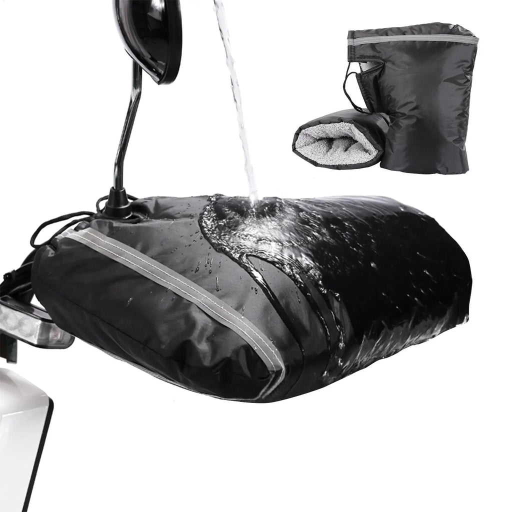 1pair Road Bicycle Handlebar Mittens Waterproof Winter Motorcycle Gloves Bike Handle Cover For Touring Camping Scooters Mountain Qme