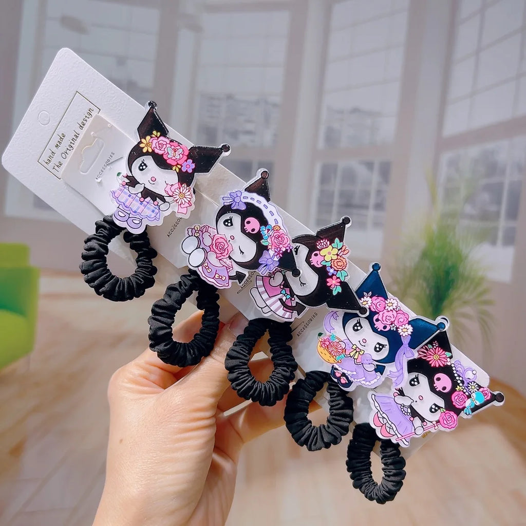 Clowmi Hair Clips Black Pink School Ties Accessories Cute Bands Qme 7