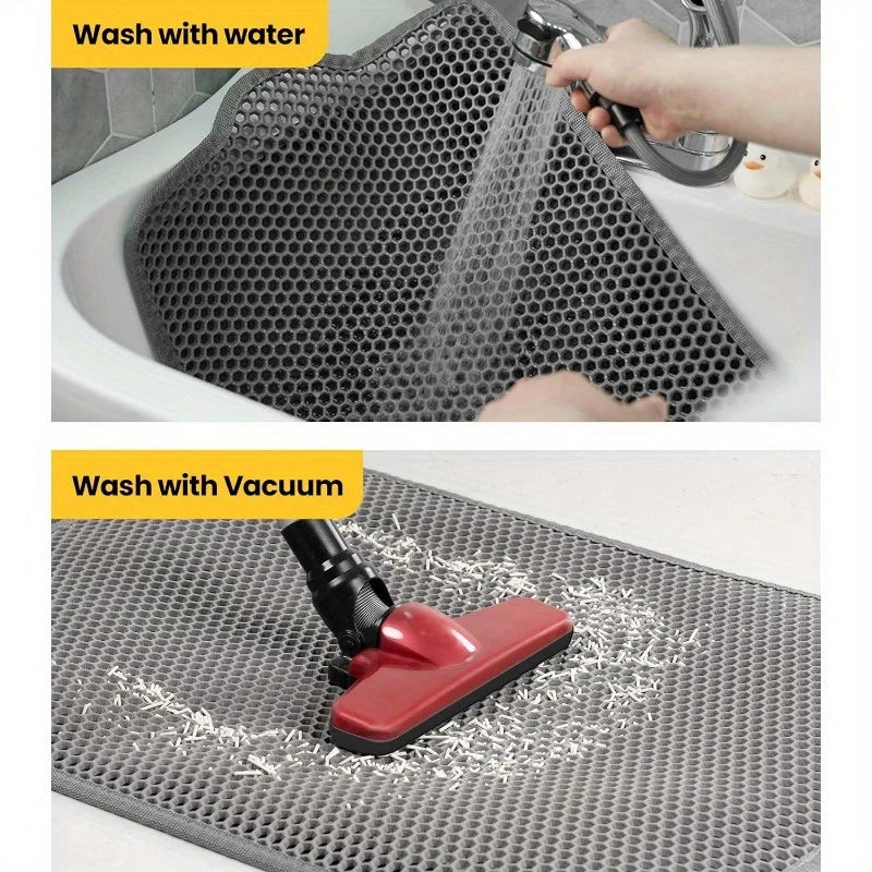 Cat litter mat, garbage collection mat, anti carry out cat litter, anti key mat, honeycomb double-layer design, waterproof, anti Qme