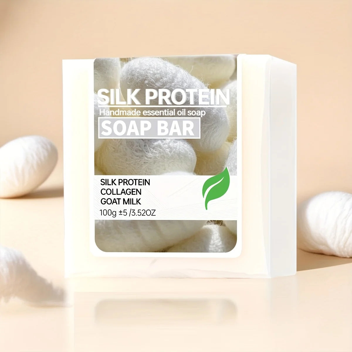 Silk Protein Drawing Soap Goat Milk Moisturizing Cleansing Collagen Qme
