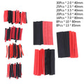 127Pcs Weatherproof heat shrink sleeving tubing tube assortment kit black glue. Qme 127pcs