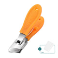 Large Jaw Openning Nail Clipper Thick Hard Slanted Cutter Stainless Qme Orange