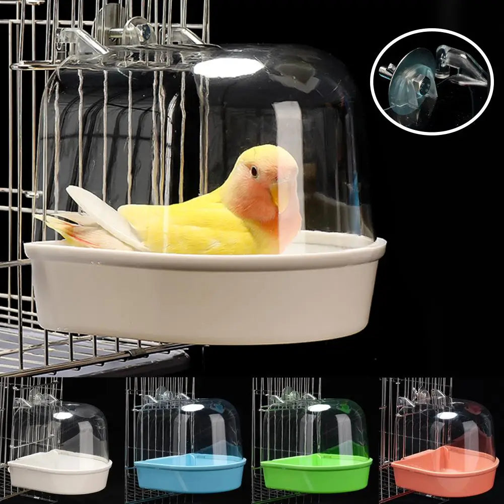 Hanging Bird Bath Is Waterproof Wear-resistant And Easy To Clean Cage-style External Bath For Birds Such As Parrots And Myn Qme