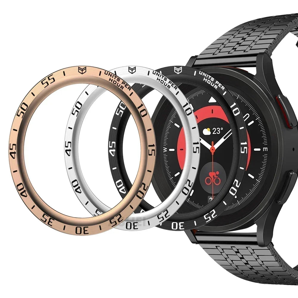 Metal Bezel For Samsung Galaxy Watch 6/5/4 40mm 44mm Time/Speed Scale Frame Protective Ring Watch 6 Classic 47mm 43mm 46mm 42mm Qme