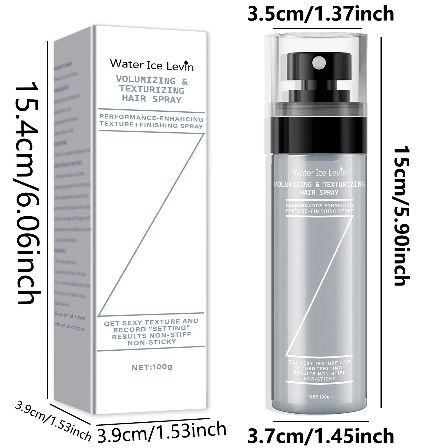 Unisex Hair Gel Rich in Glycerin, No-Rinse, Long-Lasting Hold and Volume, Residue-Free Texture Finish - 100g, Quick-Drying Oil-Control Formula Qme