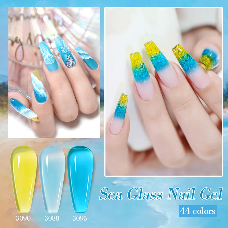Arte Clavo Summer Nails Tip Candy Series Jelly Gel Nail Polish Blue Qme