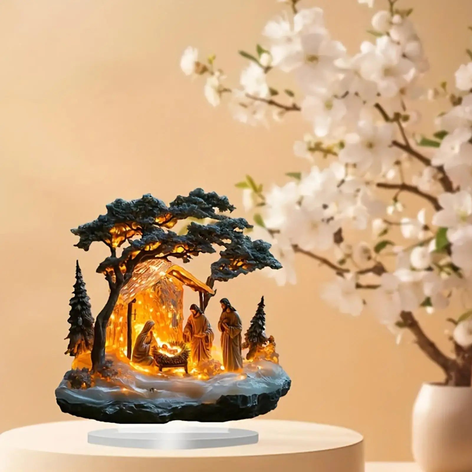 Nativity Figurine Classic Christmas Nativity Crafts Nativity Figures Decor Classic Tabletop Nativity Scene For Nightstand desk Qme