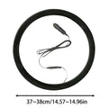 12V Universal Car Steering Wheel Heater Cover Quick Warm in 3 Mins Anti-Slip Heated Cover for Winter for Driving Comfort Qme Black