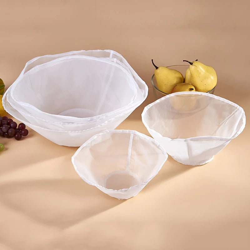 Kitchen Tool Soy Milk Filter Net Bag Nylon Liquid Coffee Reusable Qme
