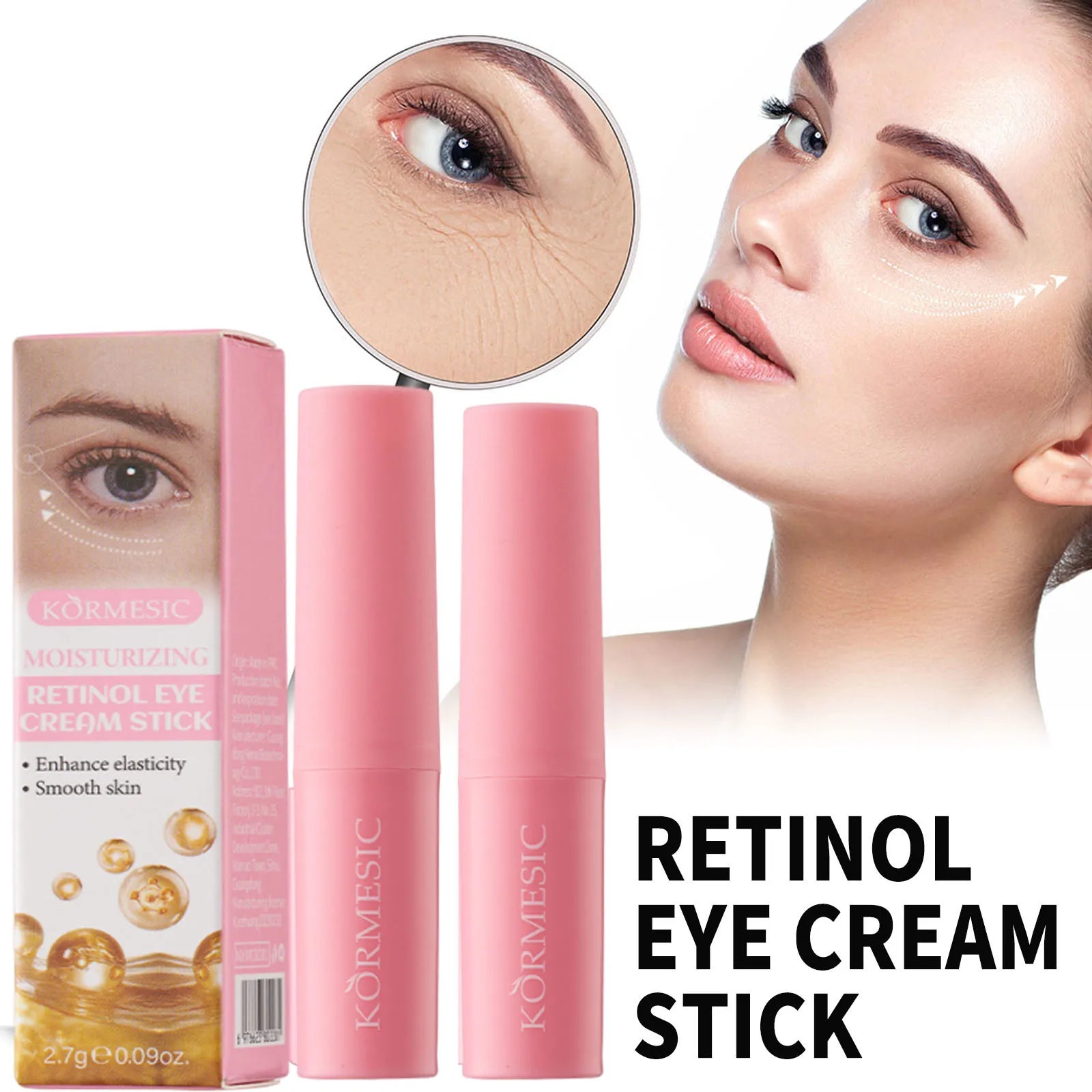 Retinol Eye Cream Stick Reduce Dark Circles Under the Eyes Moisturizing Lifting Firming Eyes Cream Eye Skin Care Products Qme