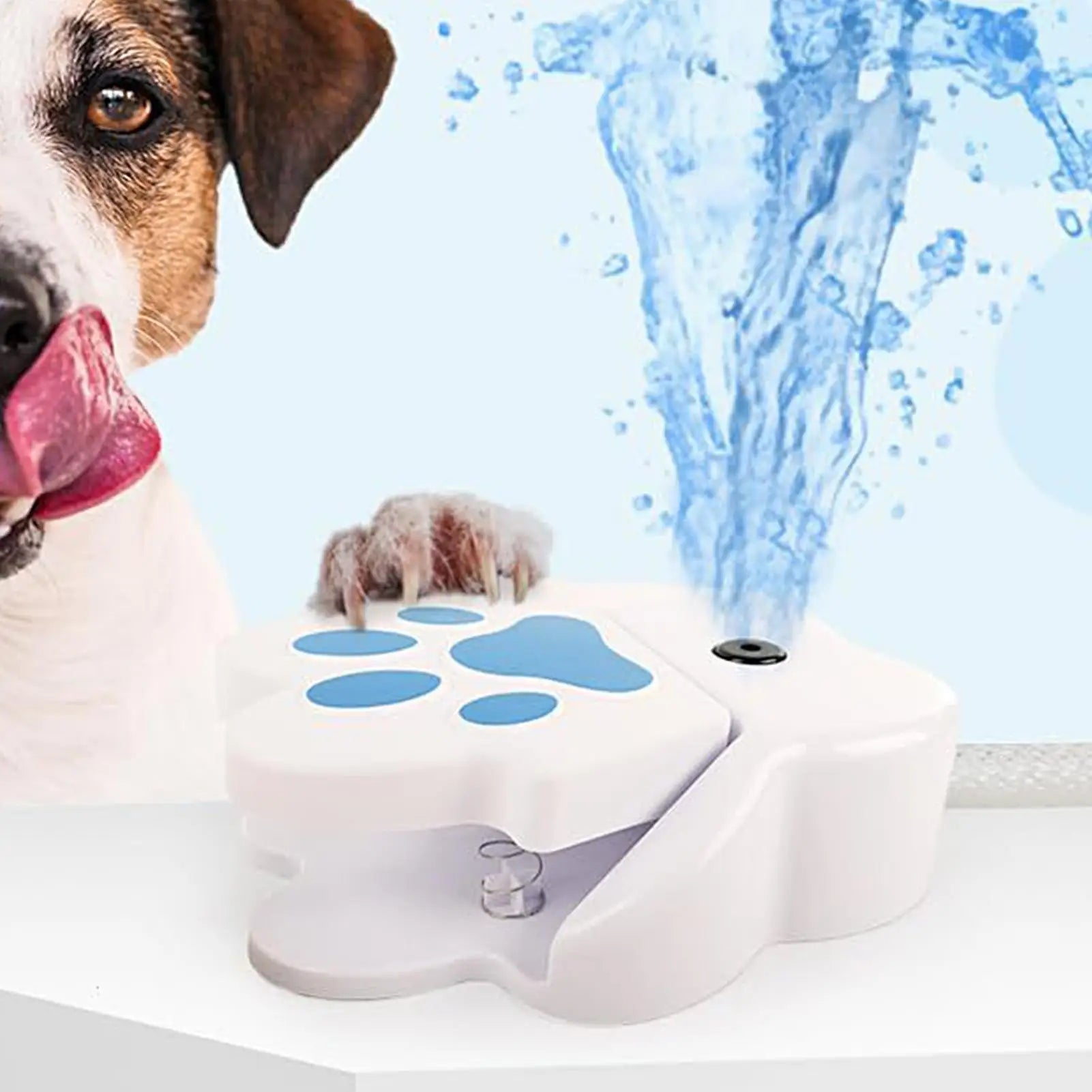 NEW Pet Water Fountain Step On Safe Pet Puppy Step On Safe Pet Water Supply Dog Use Step On Dog Drinking Fountain Water Pet Toy Qme