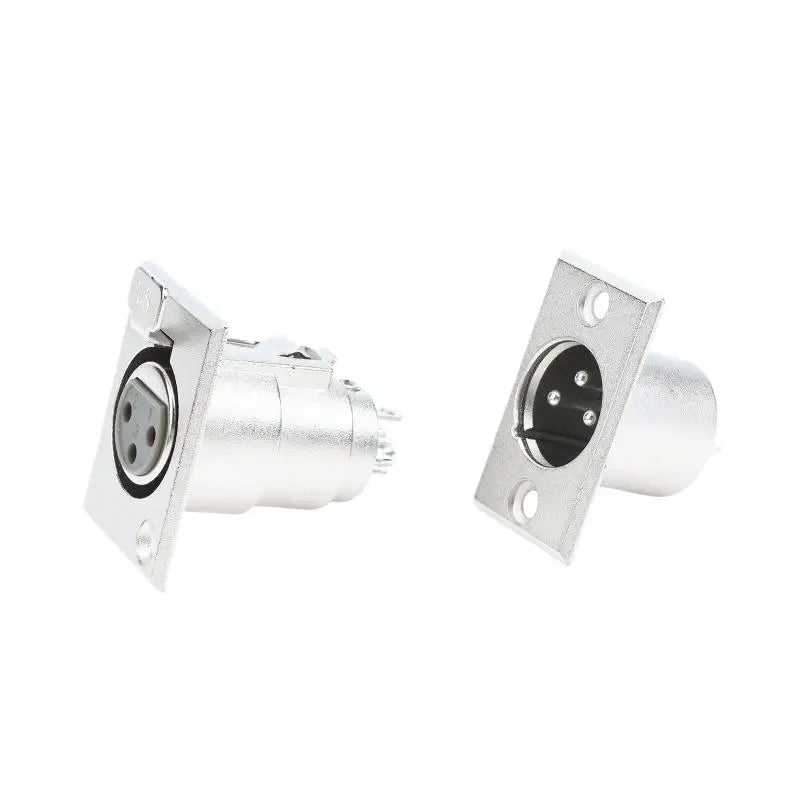 3-Pin XLR Panel Mount Jack Plug 2 Male Female Concert Stage Audio Qme