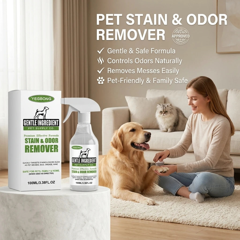 Pet Stain & Odor Cleaning Spray Remove Stubborn Dirt Eliminate Urinary Odor Non-irritating Safe Formula Pet Deodorizing Cleaner Qme