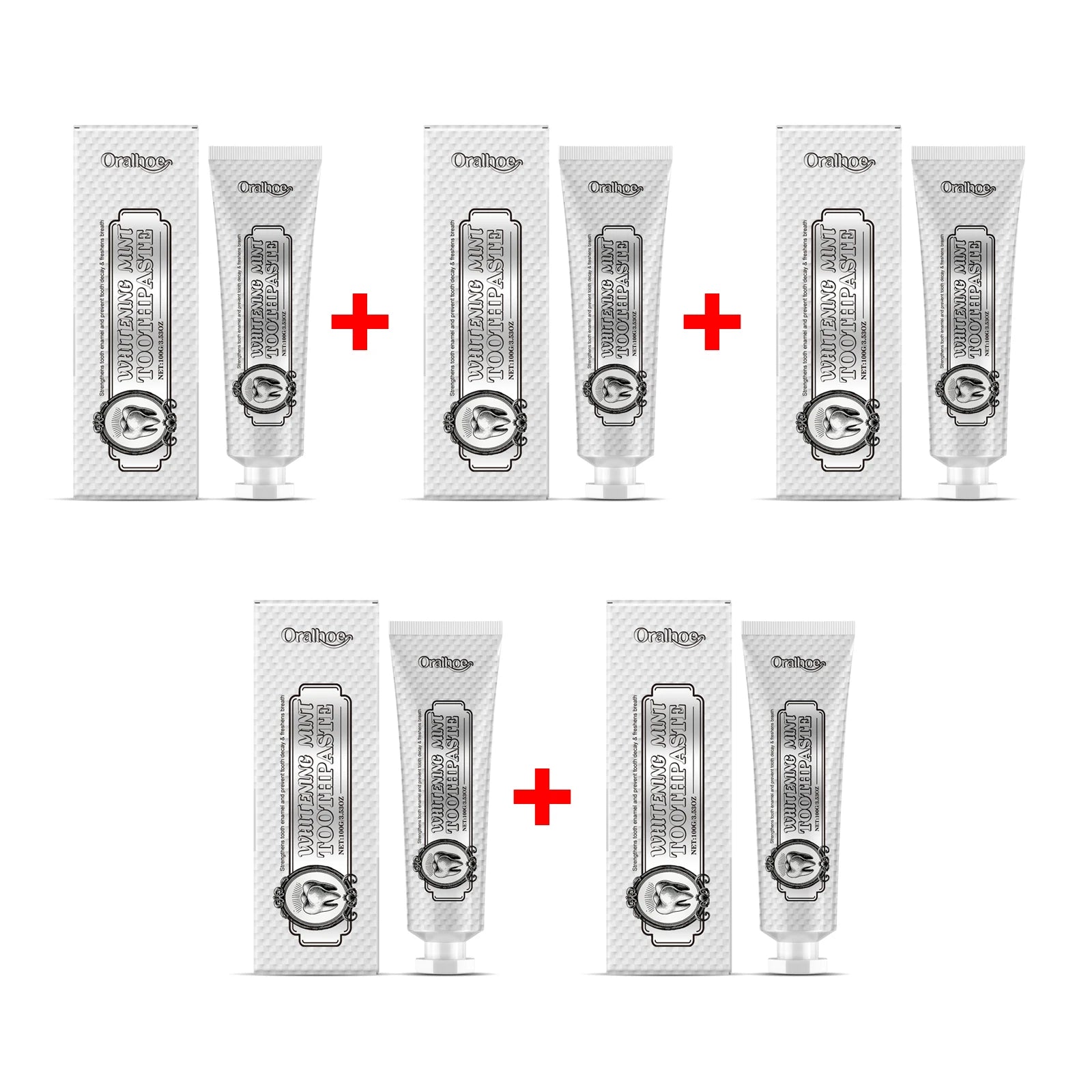 Tooth Repair Toothpaste Anti Caries Oral Hygiene Cleaning Dental Calculus Smoke Stains Protect Enamel Teeth Whitening Toothpaste Qme 5pc Boxed