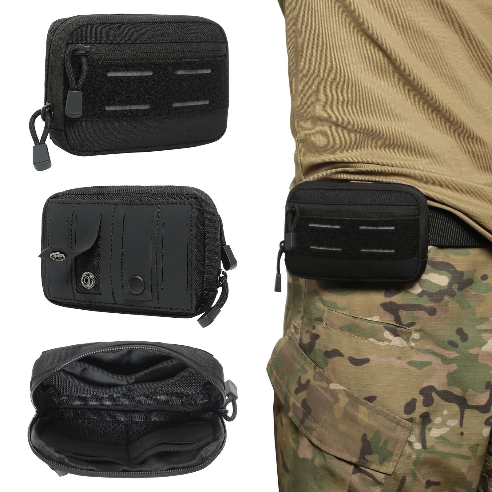 Outdoor EDC Tool Bag Large Capacity Practical Small Waist Pack Wear Resist EDC Mobile Wallet Outdoor Sports Hunting Accessory Qme