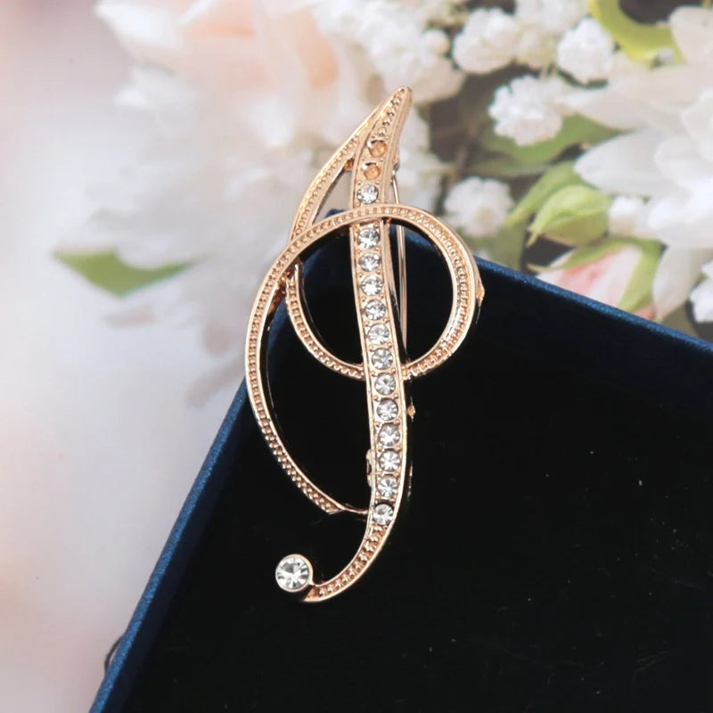 Fashion Women Rhinestone Brooch A-z English Letter Gold Metal Pins Qme I