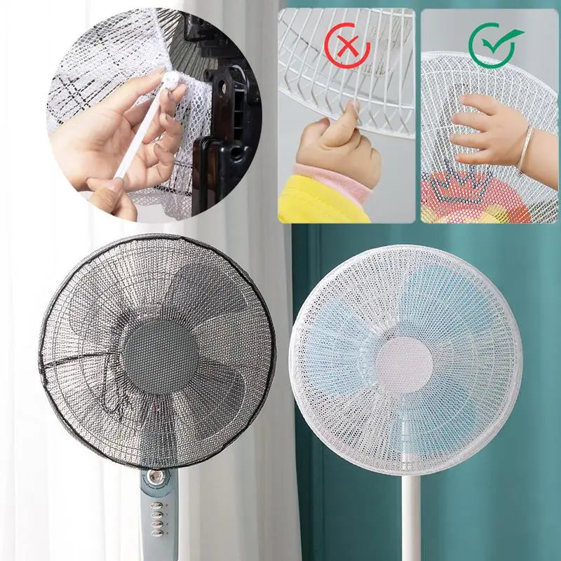 Mesh Fan Cover With Drawstring Fan Dust Cover Safety For Baby Finger Protector Kids Finger Guards Nylon Mesh Nets Summer Home. Qme