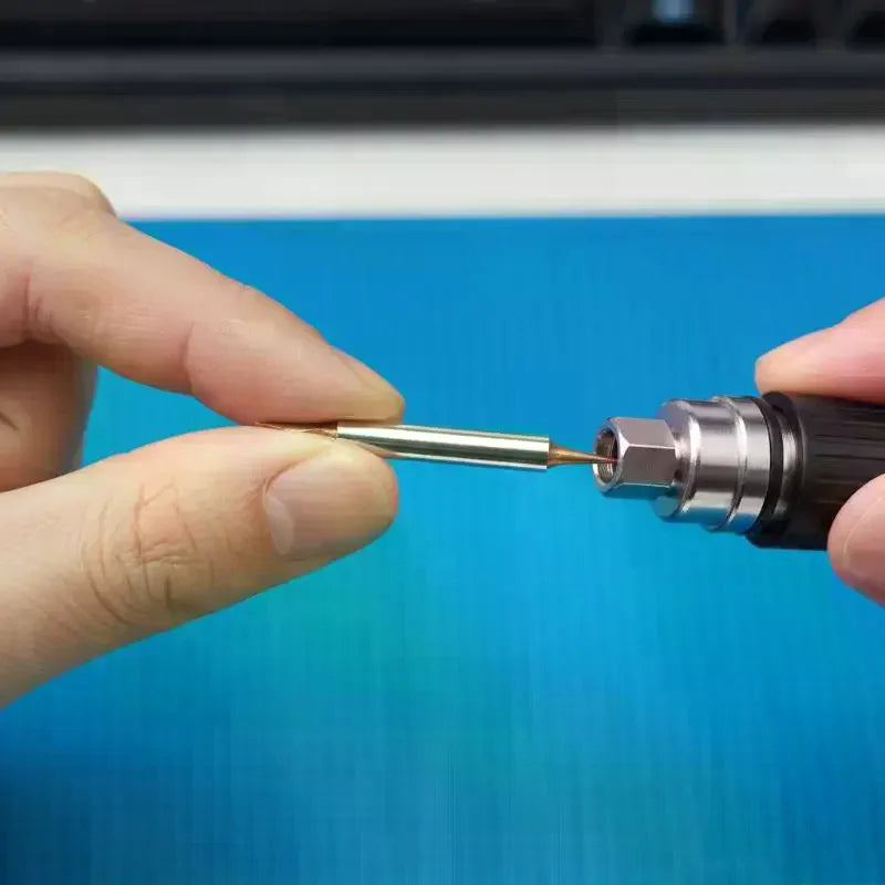 Quick Change Soldering Iron Tip Heating Core Replacement Pointed Tip For Mobile Phone Flying Wire Repair Electronics Tool Kit Qme