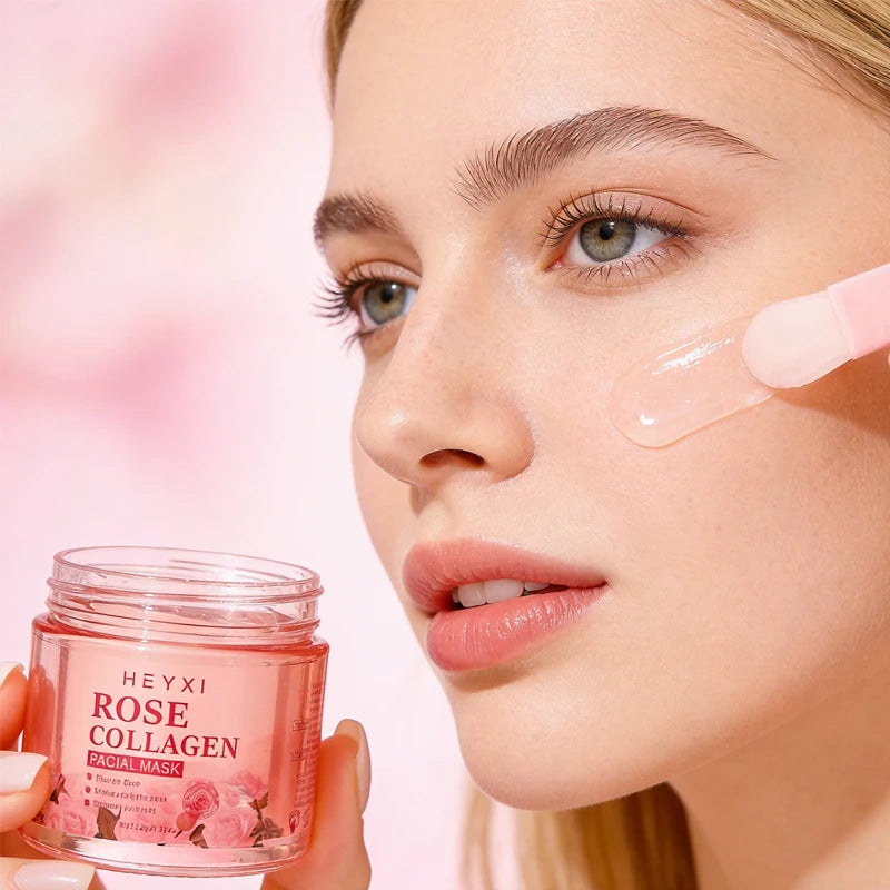 Rose Collagen Tear Off Facial Mask Deep Moisturizing All-weather Care Qme
