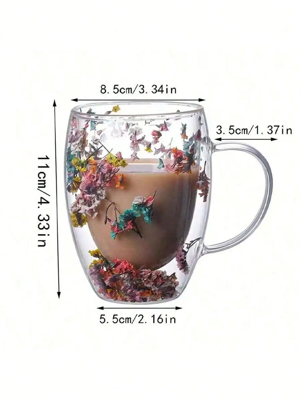 Double-layer Heat-resistant Glass Coffee Cup Beautiful Choice Made Qme